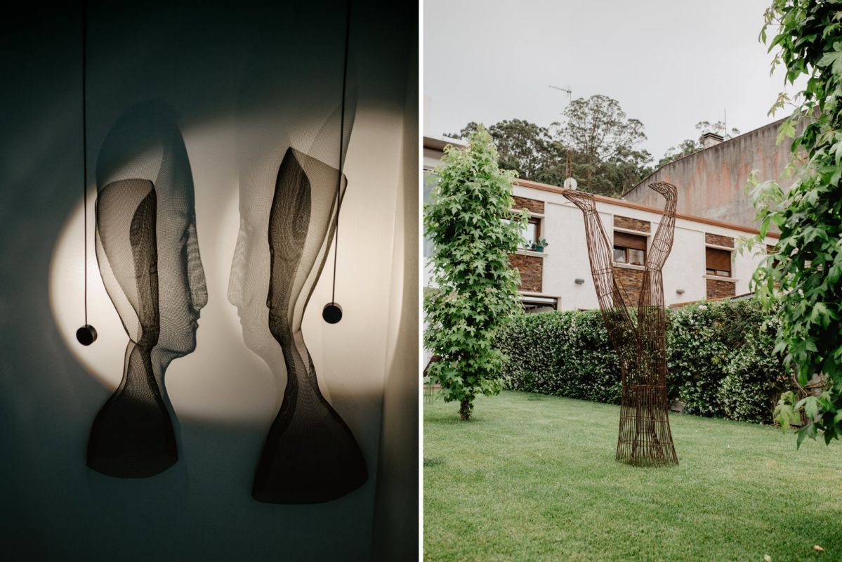 Esculturas de Arturo Álvarez en las escaleras y el jardín del restaurante 'Culler de Pau', en O Grove, Pontevedra. Esculturas de Arturo Álvarez en las escaleras y el jardín del restaurante 'Culler de Pau', en O Grove, Pontevedra.