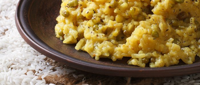 El kichdi se prepara con arroz, garbanzos y cacahuetes El kichdi se prepara con arroz, garbanzos y cacahuetes