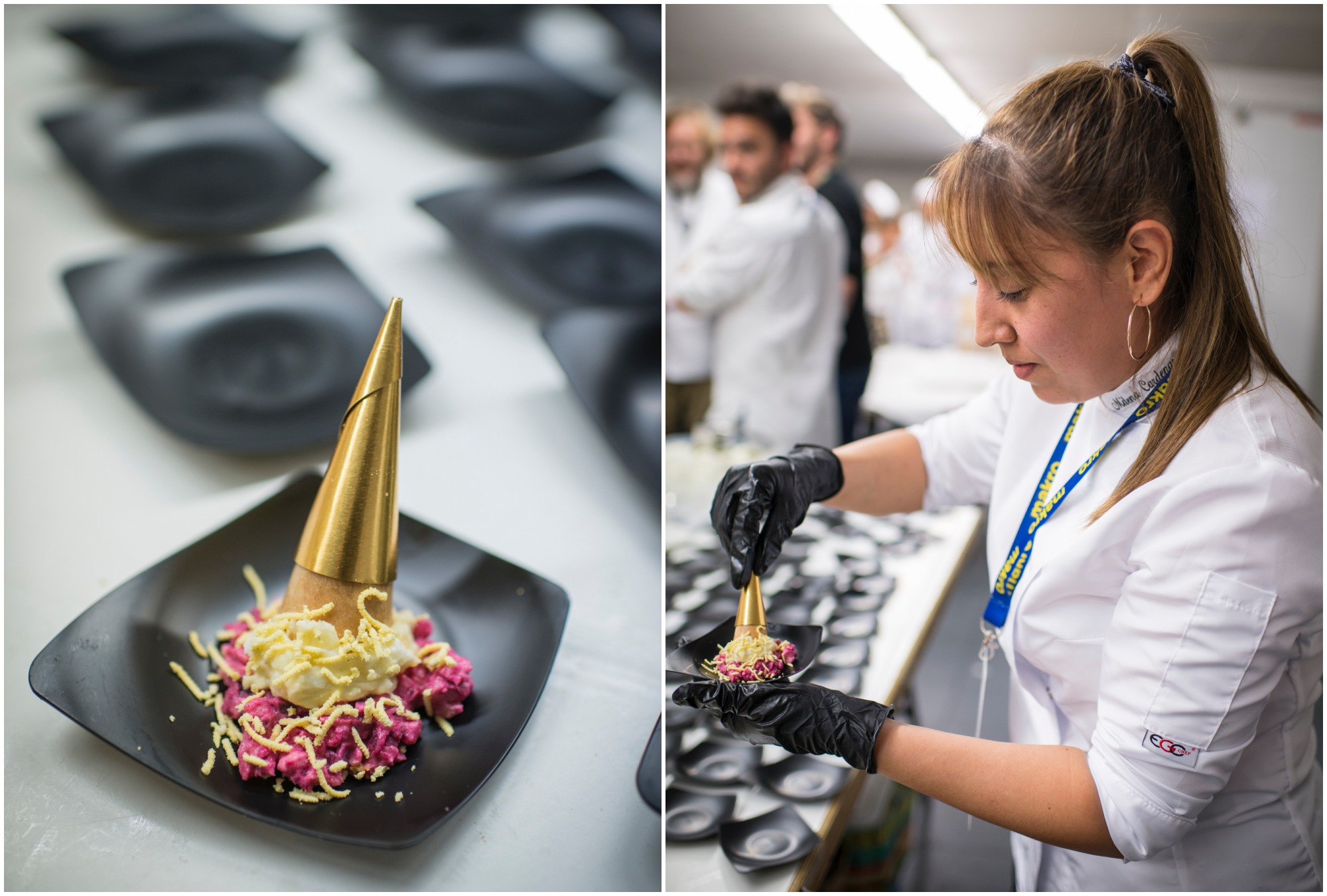 La ensaladilla de Tania Aires y Milena Cárdenas, del 'Bar Ezcurra' (Donosti), un bocado lleno de color. La ensaladilla de Tania Aires y Milena Cárdenas, del 'Bar Ezcurra' (Donosti), un bocado lleno de color.