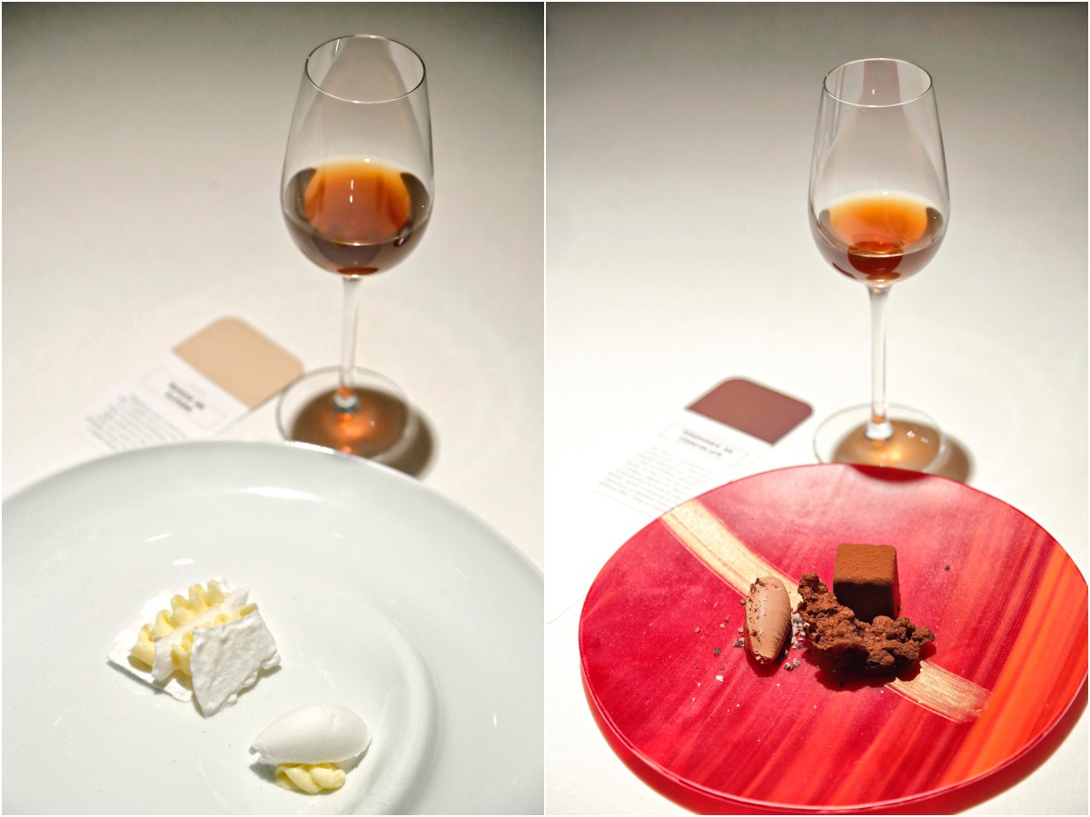 Restaurante 'El Portal de Echaurren'. Postres: Rusos de Alfaro y Tendones de chocolate Restaurante 'El Portal de Echaurren'. Postres: Rusos de Alfaro y Tendones de chocolate