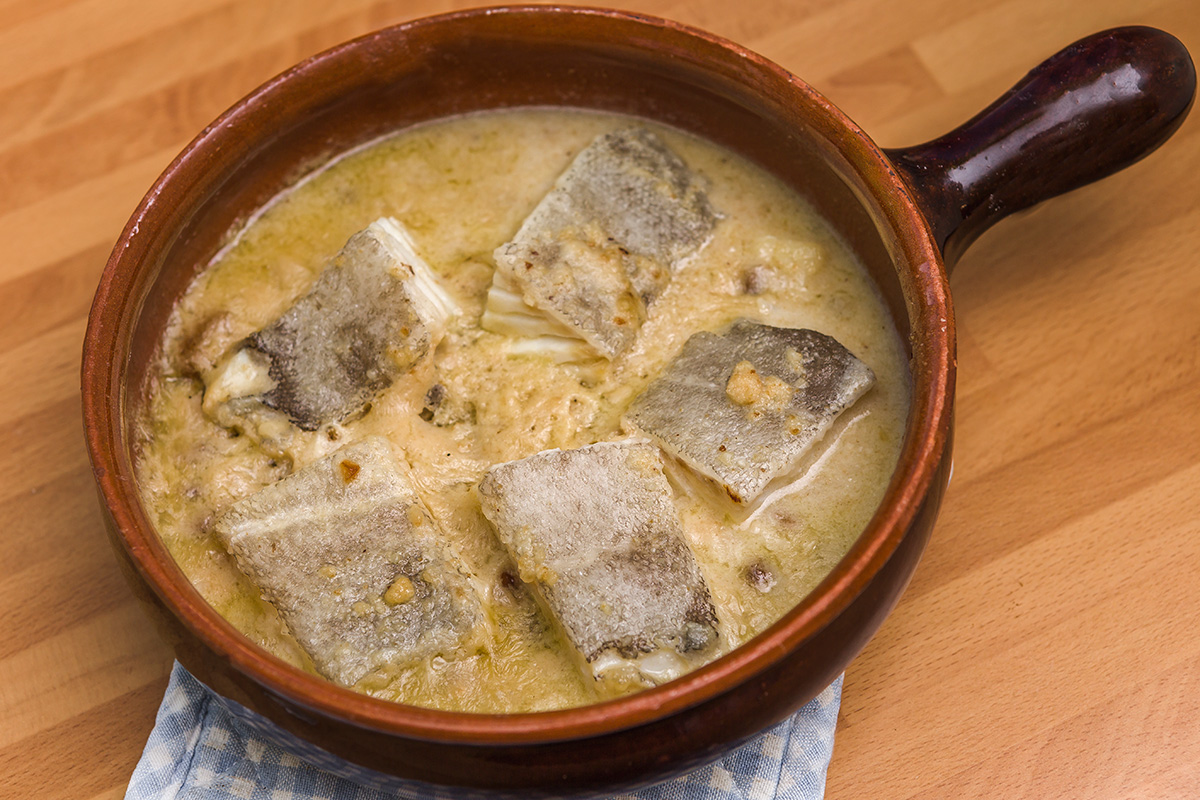 Bacalao en cazuela de Pla de Bages. Bacalao en cazuela de Pla de Bages.