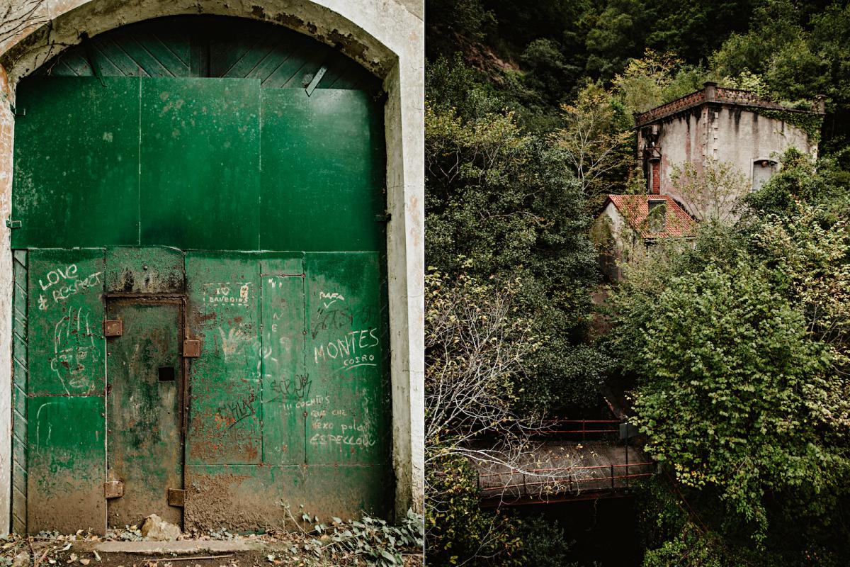 Una central hidroeléctrica abandonada y comida por la vegetación en A Capela. Una central hidroeléctrica abandonada y comida por la vegetación en A Capela.