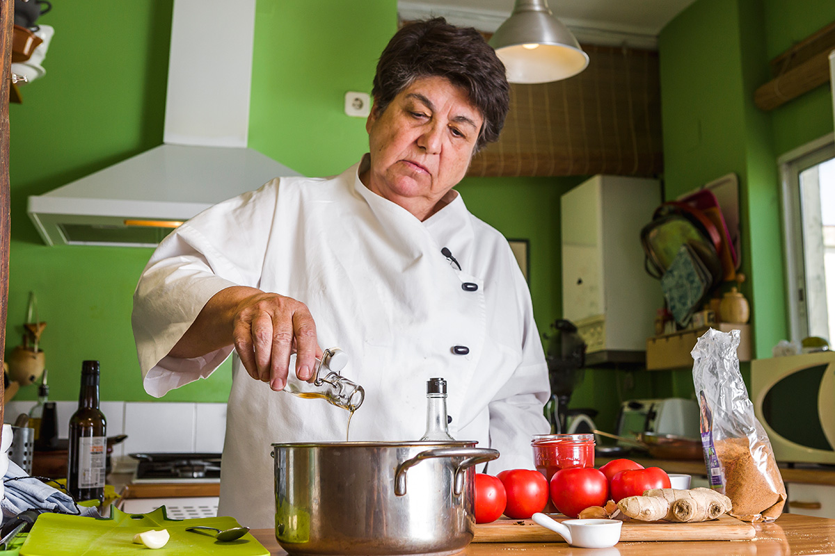 Preparando la olla. Preparando la olla.