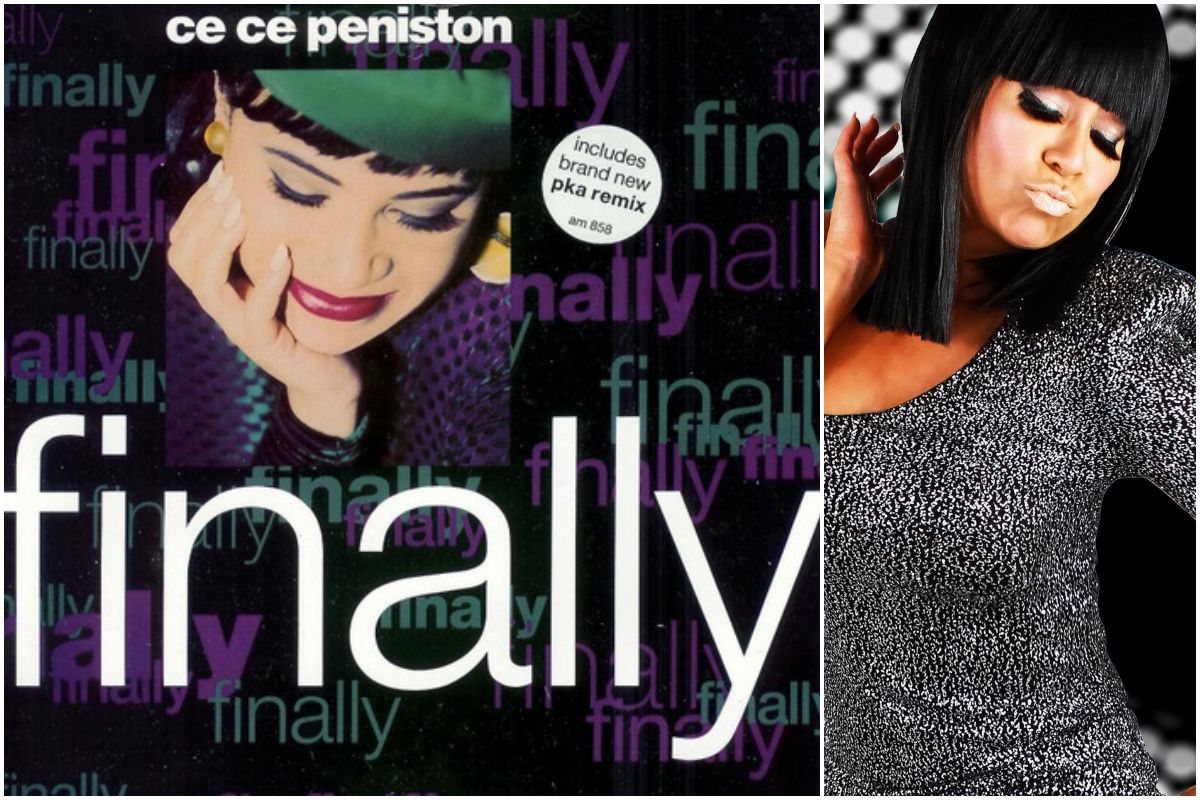 La portada del disco de Cece Peniston, Finally, y la artista durante una de sus actuaciones. La portada del disco de Cece Peniston, Finally, y la artista durante una de sus actuaciones.