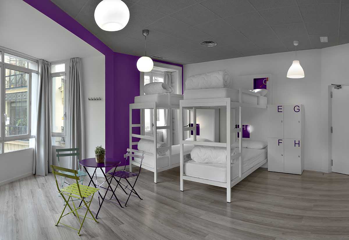 Dormitorio de U-Hostels, Madrid. Dormitorio de U-Hostels, Madrid.