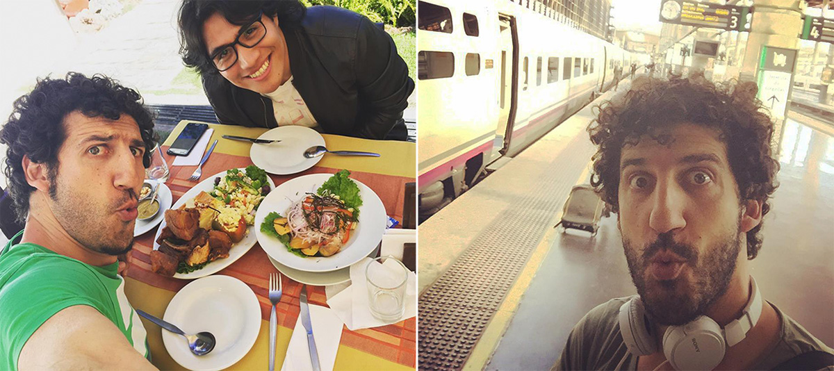 Comida con un amigo en Arequipa y esperando, de nuevo, en una estación de tren. Foto: Facebook Comida con un amigo en Arequipa y esperando, de nuevo, en una estación de tren. Foto: Facebook