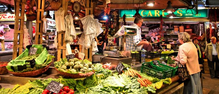 Mercado de La Boquería, Barcelona. Mercado de La Boquería, Barcelona.
