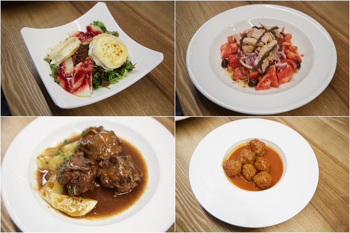 Restaurante 'Txantxangorri'. Collage de platos Restaurante 'Txantxangorri'. Collage de platos