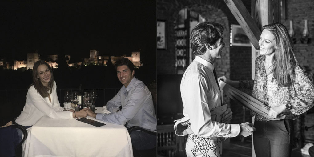 Eva González y su marido, Cayetano Rivera, frente a La Alhambra y en Ronda. Foto: Cedidas. Eva González y su marido, Cayetano Rivera, frente a La Alhambra y en Ronda. Foto: Cedidas.