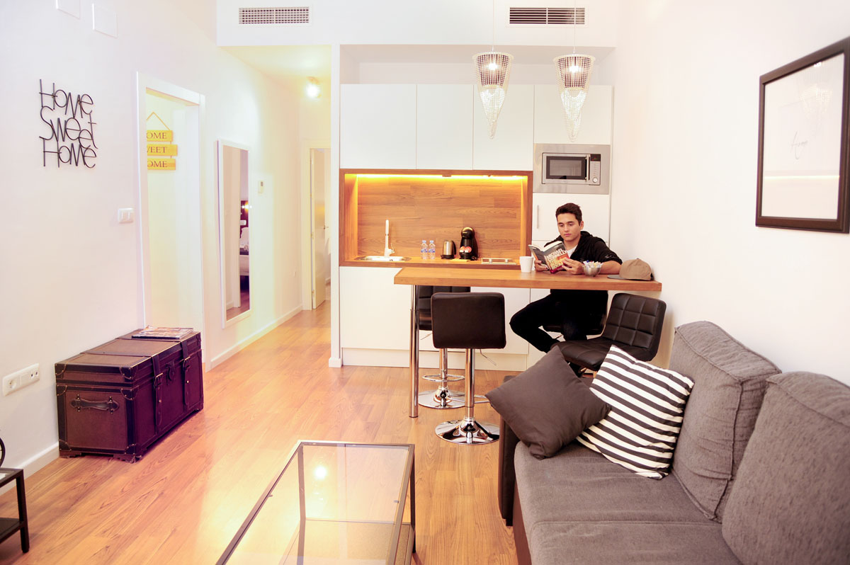 Todos los apartamentos cuentan con una coqueta cocina. Todos los apartamentos cuentan con una coqueta cocina.