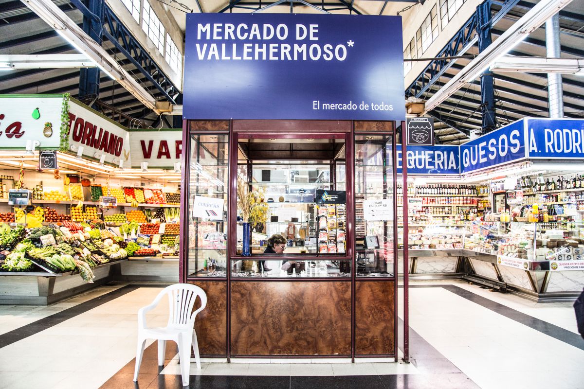 Vista del interior del Mercado de Vallehermoso, en Madrid. Vista del interior del Mercado de Vallehermoso, en Madrid.