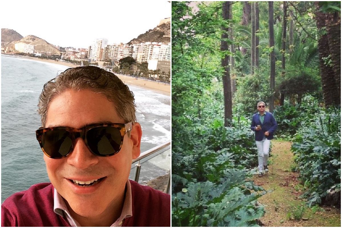 Boris Izaguirre durante un viaje de promoción con la costa de Alicante de fondo y dando un paseo por el Jardín Grande de Medina Sidonia. Fotos: Instagram. Boris Izaguirre durante un viaje de promoción con la costa de Alicante de fondo y dando un paseo por el Jardín Grande de Medina Sidonia. Fotos: Instagram.