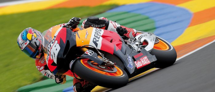 Dani Pedrosa, durante un Gran Premio de la Comunitat Valenciana. Dani Pedrosa, durante un Gran Premio de la Comunitat Valenciana.