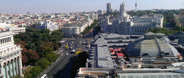 Vistas desde la azotea del Círculo de Bellas Artes de Madrid. Vistas desde la azotea del Círculo de Bellas Artes de Madrid.