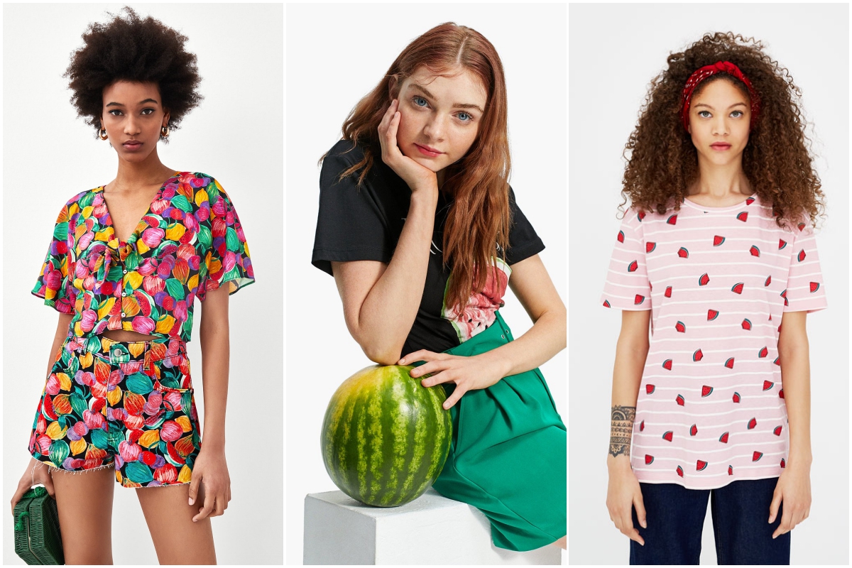 La explosión de color de las frutas siempre sienta bien (Stradivarius y Pull&Bear). La explosión de color de las frutas siempre sienta bien (Stradivarius y Pull&Bear).