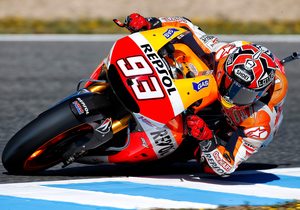 Marc Márquez sobre el circuito. Marc Márquez sobre el circuito.