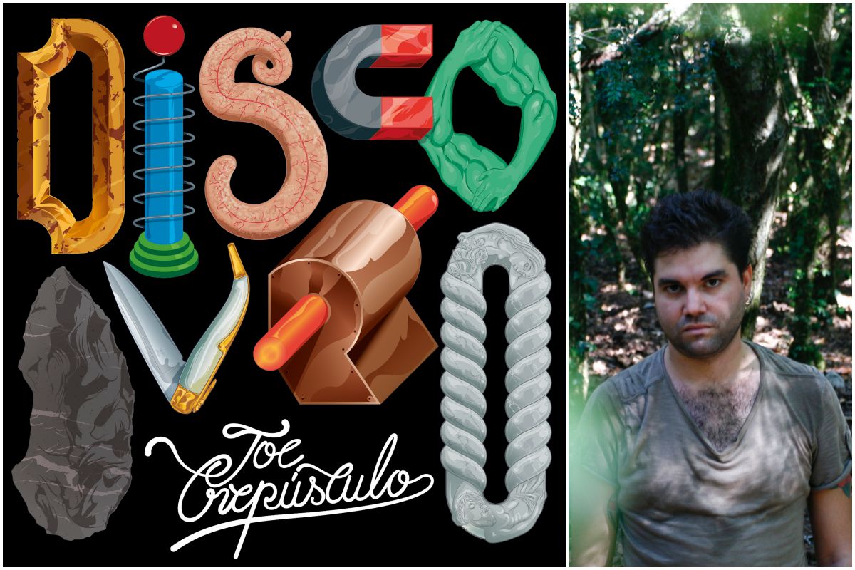 Portada del último disco de Joe Crepúsculo y una foto del artista. Fotos: El Volcán de Música / Marta Juan. Portada del último disco de Joe Crepúsculo y una foto del artista. Fotos: El Volcán de Música / Marta Juan.