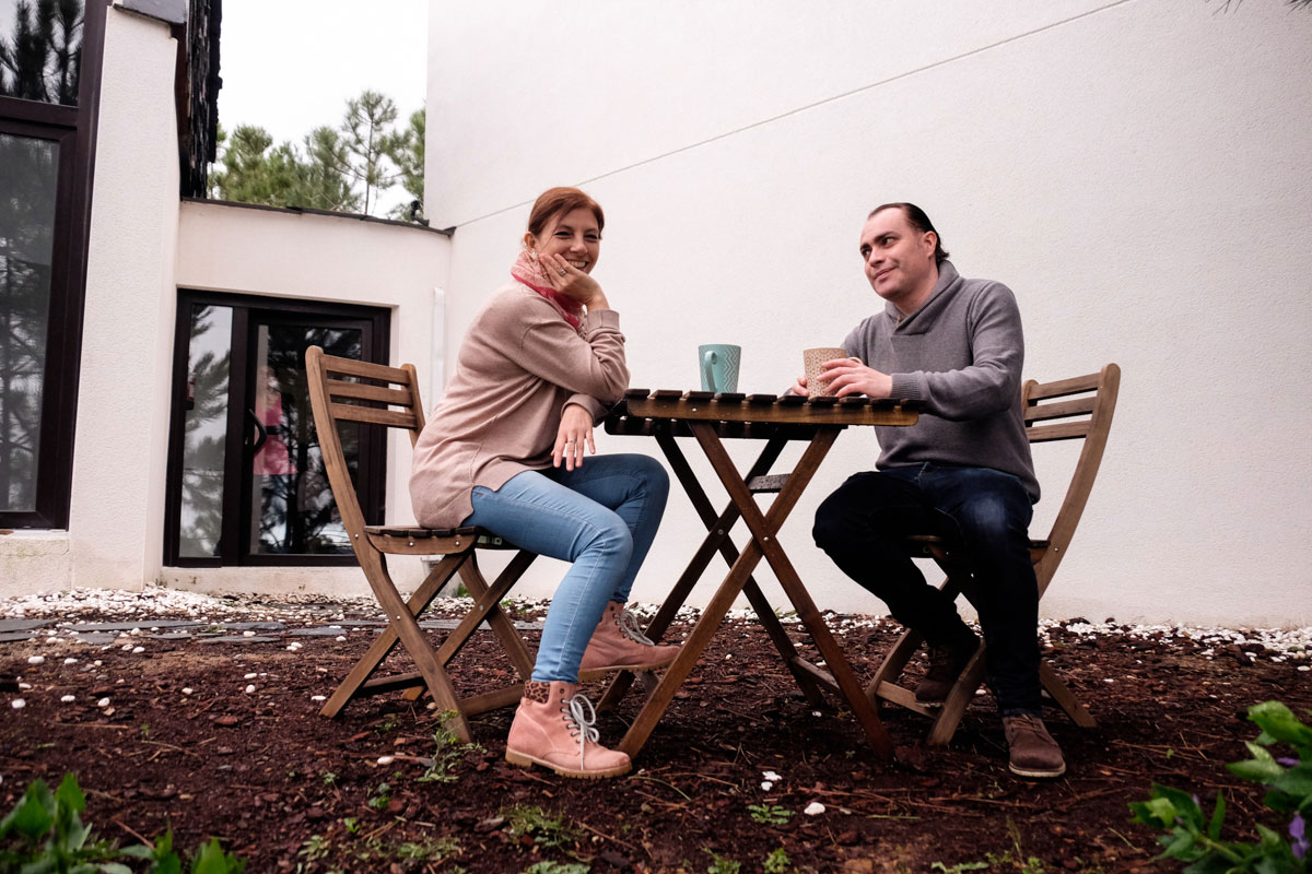 Flor Basualdo e Ignacio Paredes, dueños del alojamiento hurdano. Flor Basualdo e Ignacio Paredes, dueños del alojamiento hurdano.