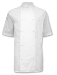 Alexandra HO10 Short Sleeved Stud Fastening Chefs Jacket