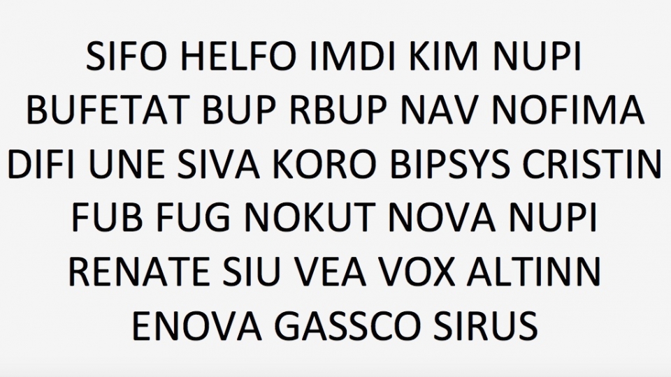 Navn i offentlig sektor