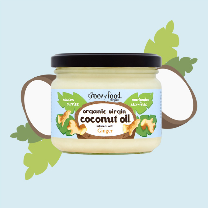 Groovy Food Organic Virgin Coconut Oil infused with Ginger