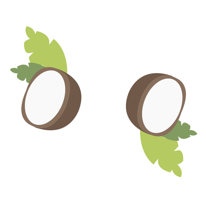 Creamed coconut oil large illustrations