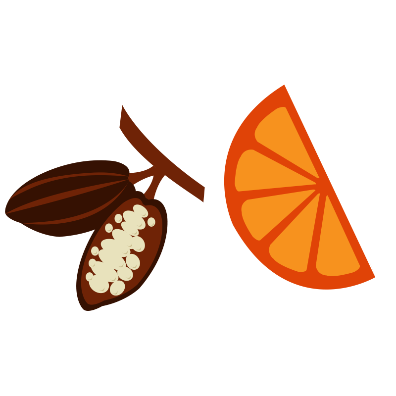Agave chocolate and orange sauce illustration