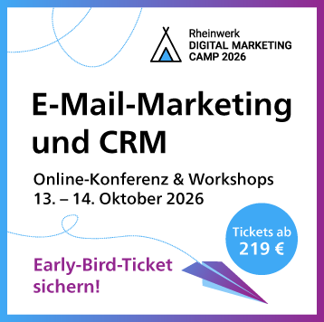 E-Mail-Marketing und CRM: Online-Konferenz und Workshops am 13. und 14. Oktober – jetzt Early-Bird-Tickets ab 219 Euro sichern!