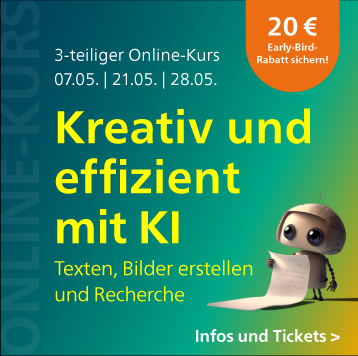 Kreativ und effizient mit KI – 3-teiliger Online-Kurs ab 7. Mai