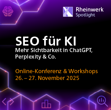 SEO für KI – Mehr Sichtbarkeit in ChatGPT, Perplexity & Co.: Online-Konferenz & Workshops am 26. und 27. November 2025