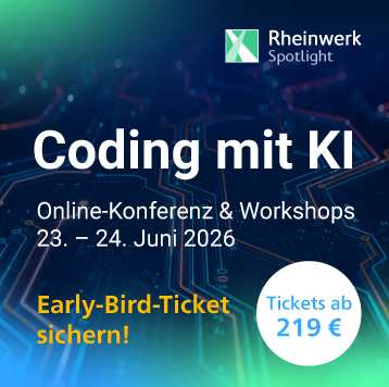 Coding mit KI: Online-Konferenz und Workshops, 23. und 24. Juni 2026. Jetzt Early-Bird-Tickets sichern!