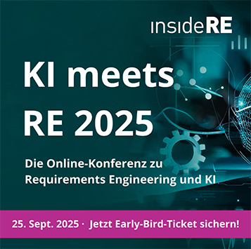 inside RE: KI meets RE – die Konferenz zu Requirements Engineering und KI, 25. September 2025, online