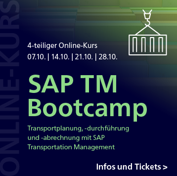 SAP TM Bootcamp: 4-teiliger Online-Kurs ab 7. Oktober