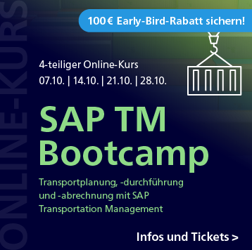 SAP TM Bootcamp: 4-teiliger Online-Kurs ab 7. Oktober