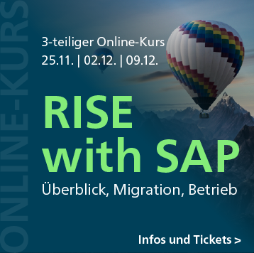 RISE with SAP: 3-teiliger Online-Kurs ab 25. November