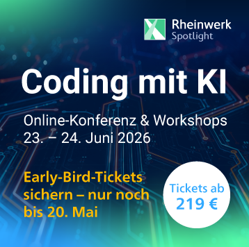Coding mit KI: Online-Konferenz & Workshops, 23. und 24. Juni 2026 – jetzt Early-Bird-Tickets sichern!