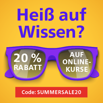 20 % Rabatt auf Online-Kurse zu KI, Softwareentwicklung, SAP und vielem mehr – jetzt Rabatt sichern!
