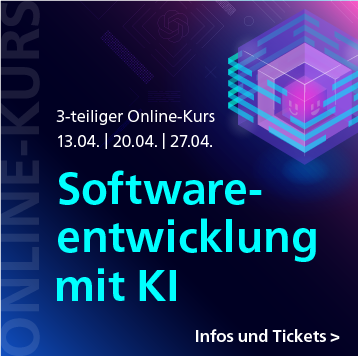 Softwareentwicklung mit KI – 3-teiliger Online-Kurs ab 13. April