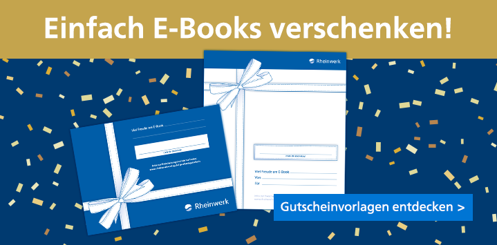 Einfach E-Books verschenken. Gutscheinvorlagen zum Selbstausdrucken