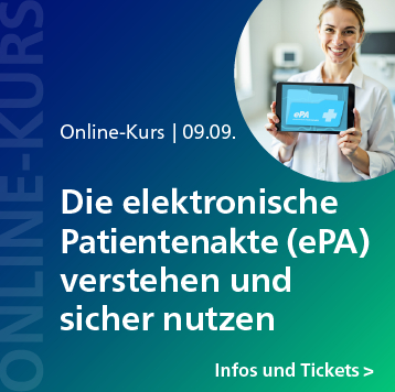 Die elektronische Patientenakte (ePA) verstehen und sicher nutzen – Online-Kurs am 9. September   https://www.rheinwerk-verlag.de/online-kurse/epa/