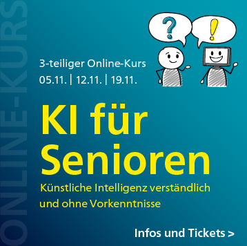 KI für Senioren – verständlich und ohne Vorkenntnisse: 3-teiliger Online-Kurs ab 5. November