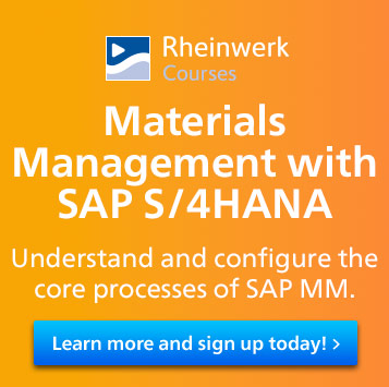Materials Management with SAP S/4HANA: Procurement, Planning, and Inventory Online Course