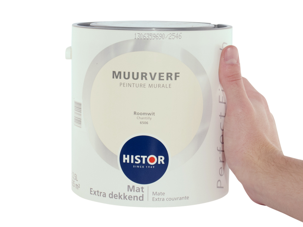 Histor Perfect Finish muurverf roomwit 6506 2,5L - Handig.nl