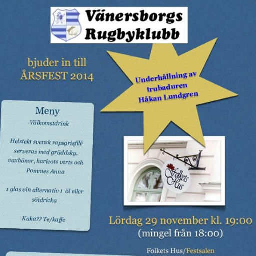 Vänersborgs Rugbyklubb - Årsfest 2014