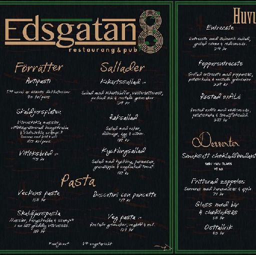 Fredagspub med ny meny på Edsgatan 8
