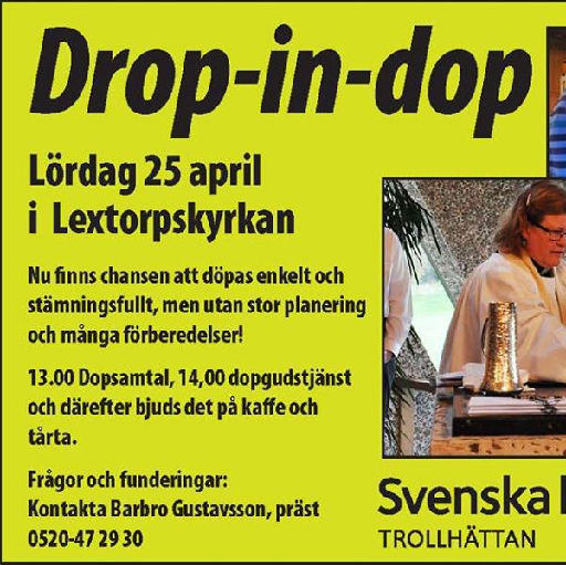 Drop - in - dop i Lextorpskyrkan