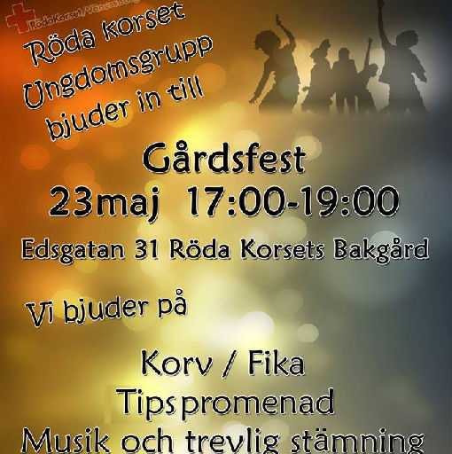 Gårdsfest med Röda Korset