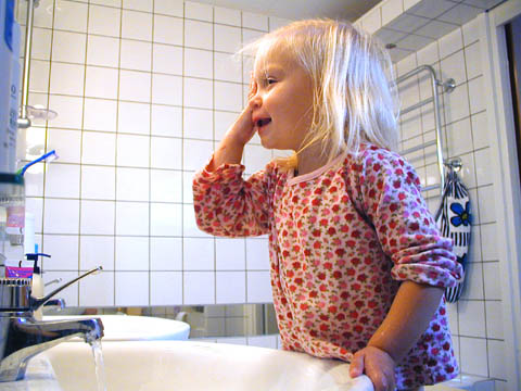 tvätta sig