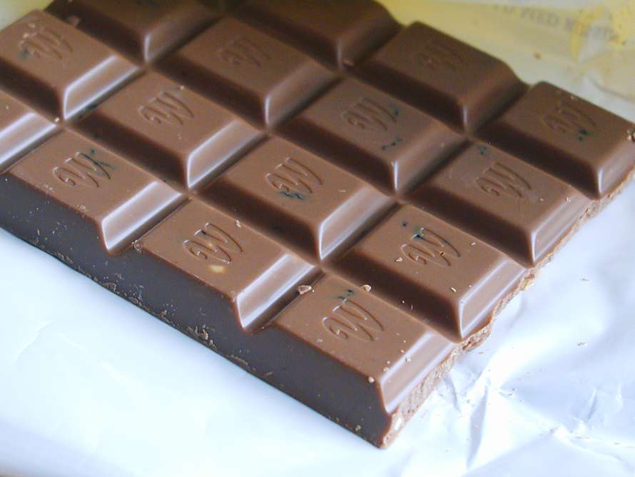 Choklad är gott att äta.