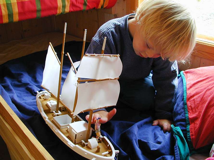 Min finaste båt har många segel.